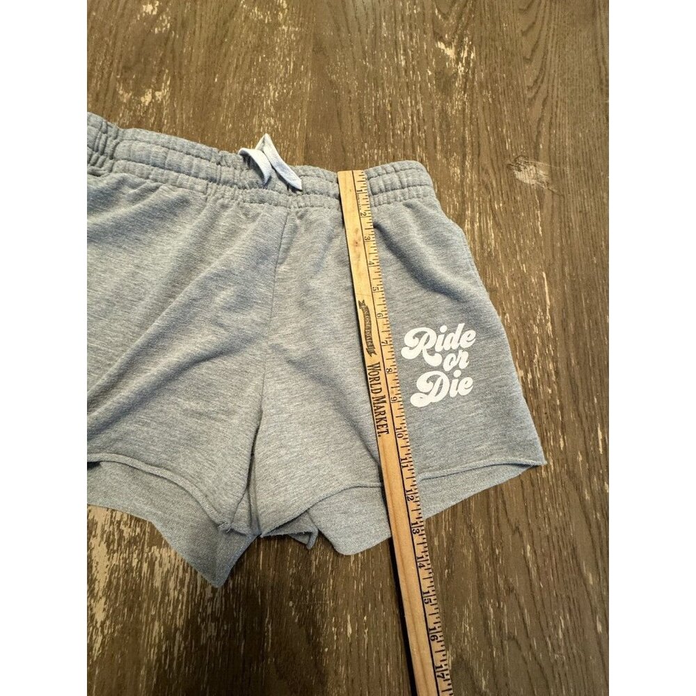 Show Me Your Mumu Ride or Die Gray Graphic Sweatshirt Short set Oversized Small - Picture 11 of 16